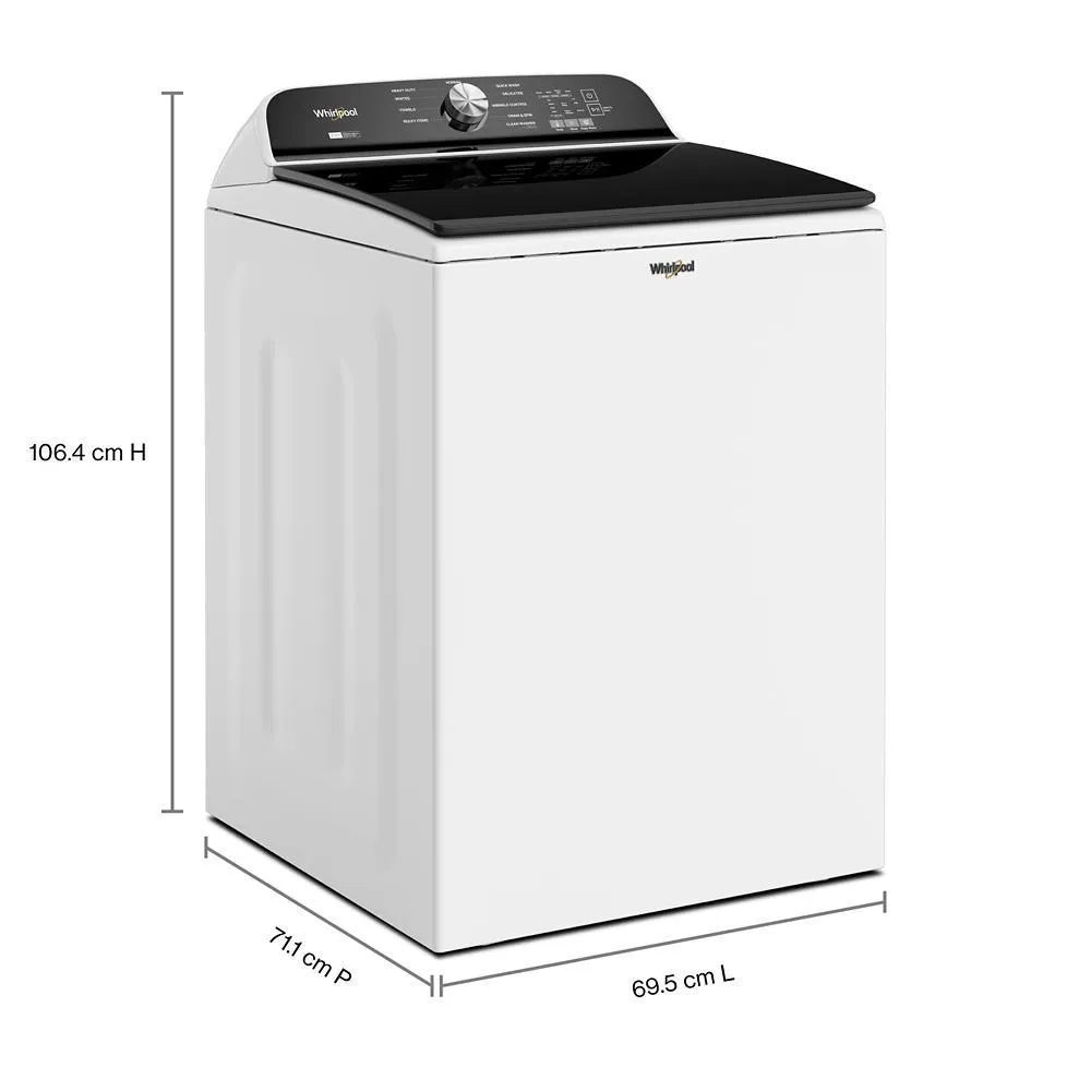Whirlpool WTW6157PW 5.2-5.3 Cu. Ft. Whirlpool? Top Load Washer With Removable Agitator