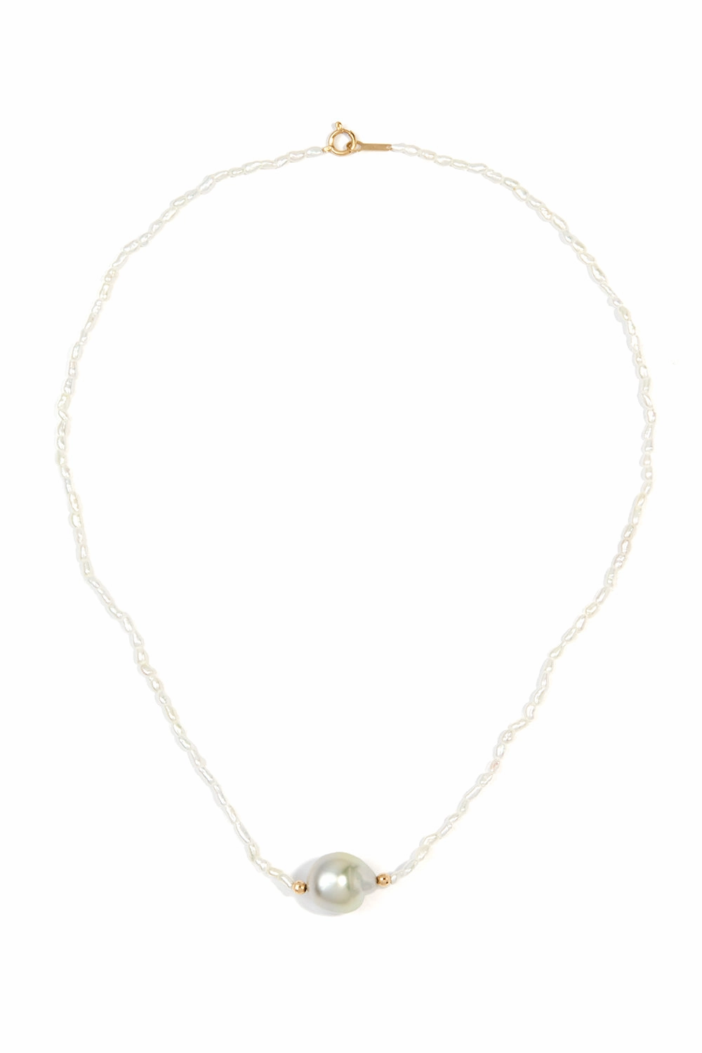 Dont Miss Out! White Natural Oval Keshi Pearl Necklace