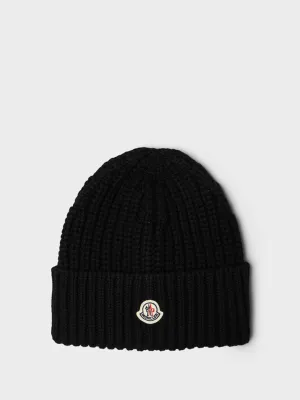 Wool And Cashmere Beanie In Black Hot Sale Alert