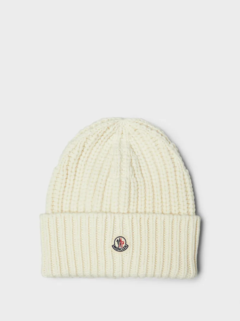 Wool And Cashmere Beanie In White Limited Stock Offer