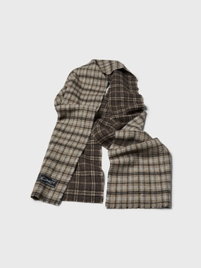 Todays Special Picks Perfect Gift Sale Wool Scarf In Brown Double Faced Check