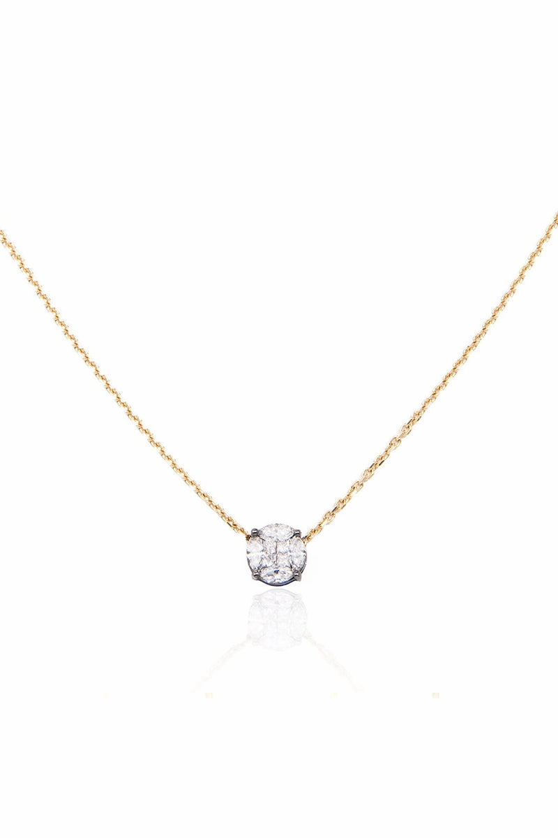 Clearance Alert Now Yellow Gold Blackened Diamond Infinity Stud Necklace