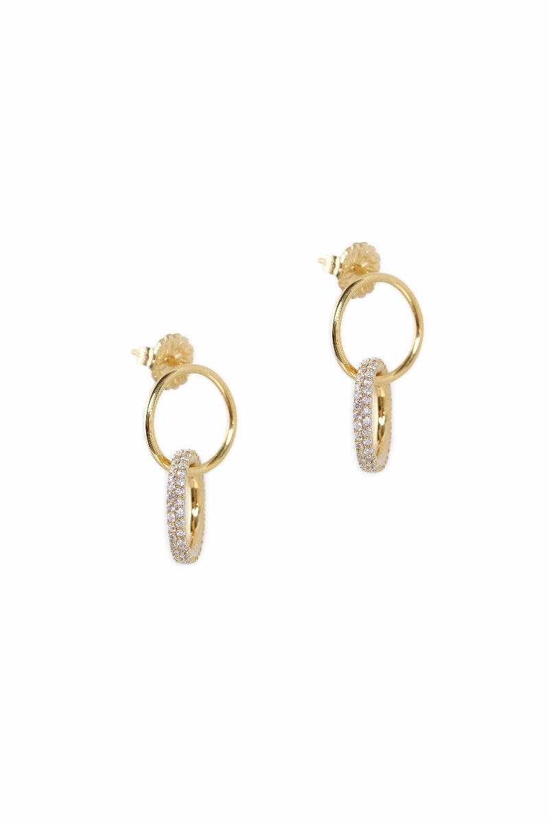Dont Miss This Deal Special Savings Today Yellow Gold Diamond Double Mini Circle Hoops