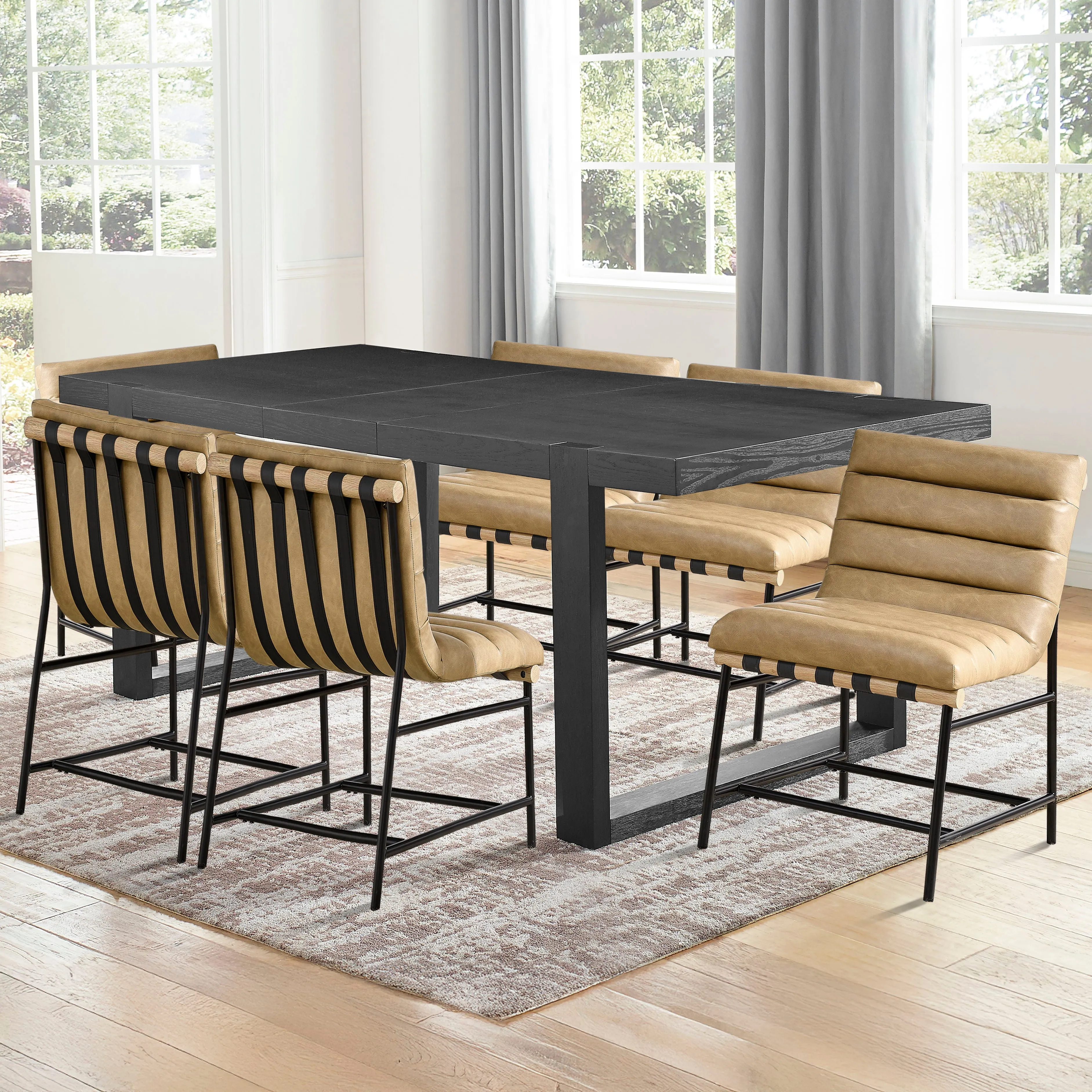 Yves - Dining Table With 6 Nicco Chairs