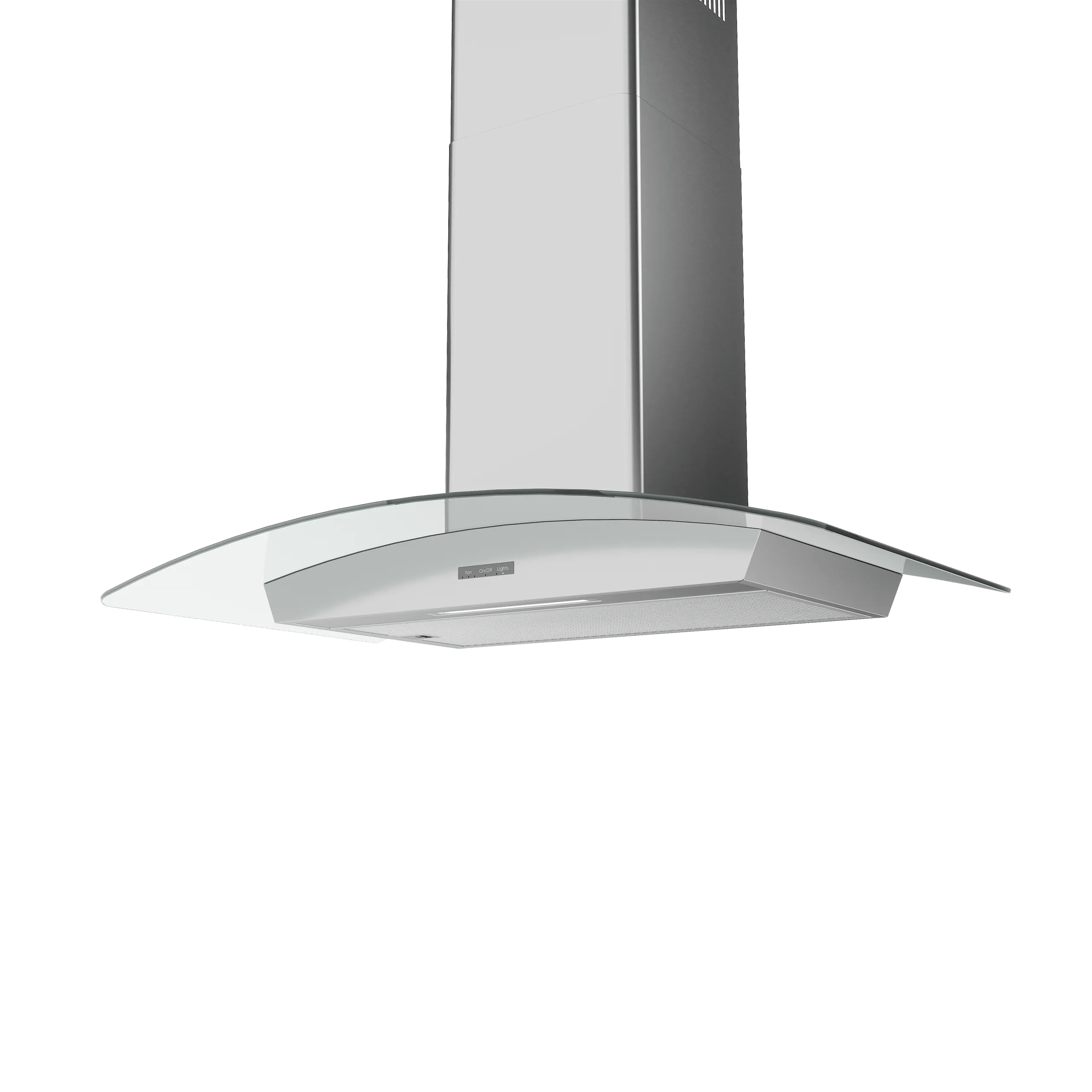 Zephyr BMIE36CG Brisas Curved Glass Chim. Wall, 36" G, 600 Cfm, Act, Led